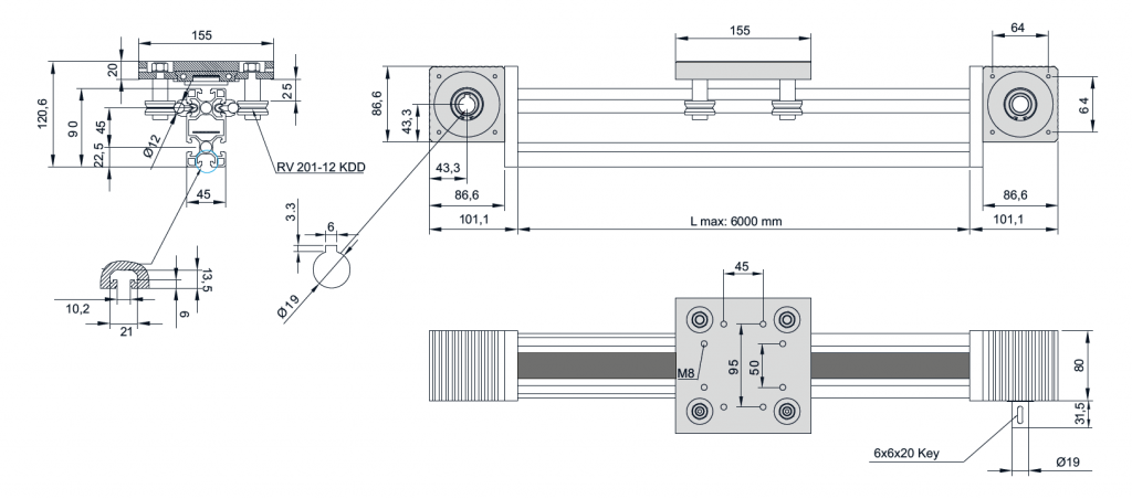 45x90 Roller Zahnriemen​-3