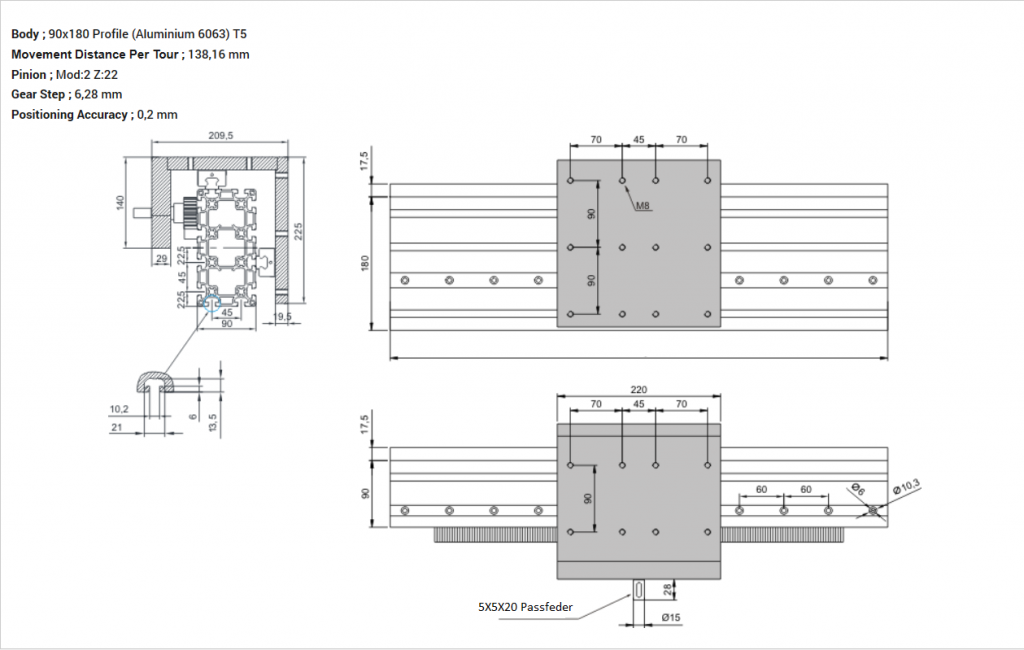 90X180 ZAHNSTANGEN MODUL-2